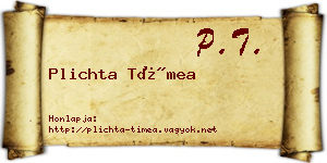 Plichta Tímea névjegykártya