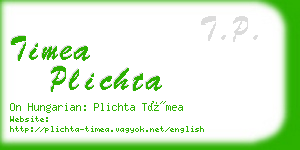 timea plichta business card